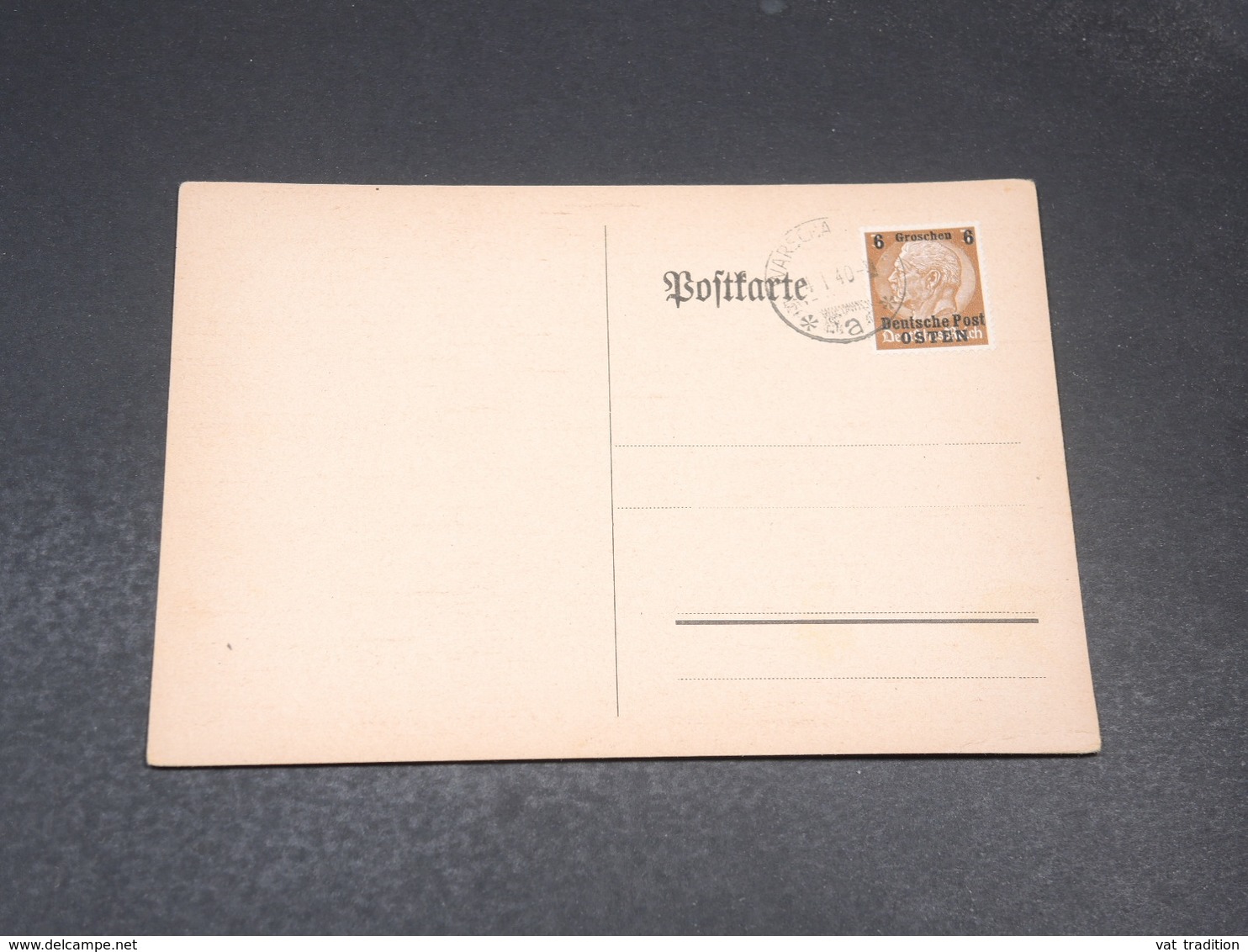 ALLEMAGNE - Type Hindenburg Surchargé  "deutch Post Osfen " Sur Carte En 1940 - L 19738 - Occupation 1938-45