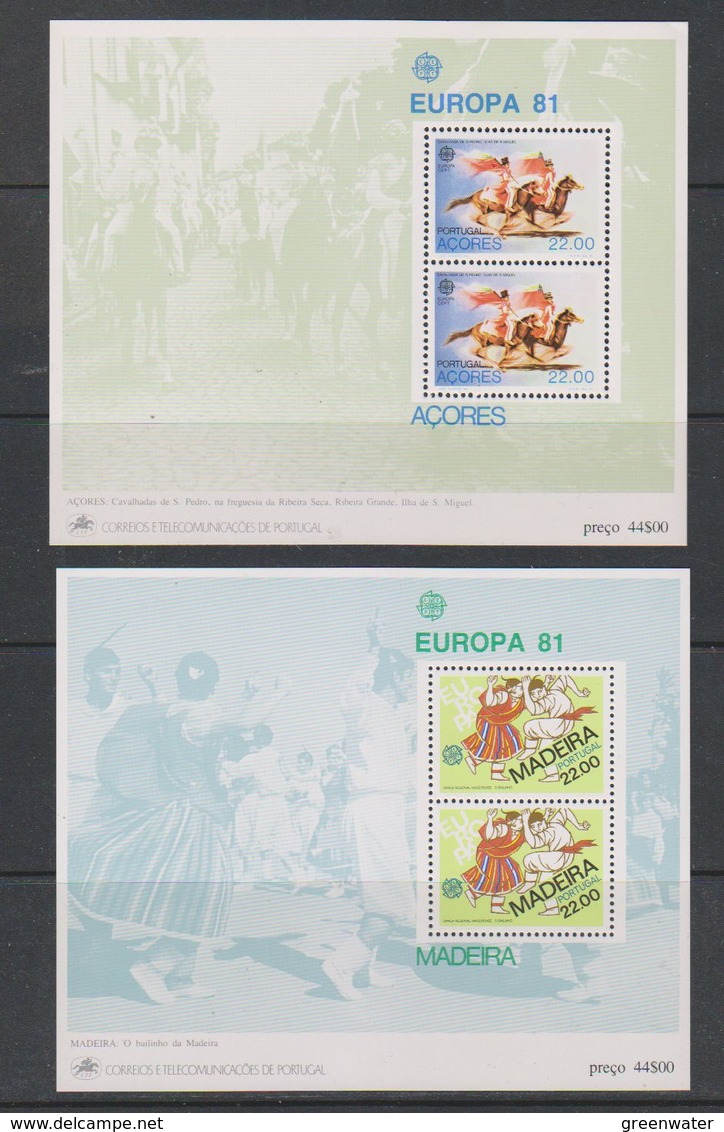 Europa Cept 1981  Azores, Madeira 2 M/s ** Mnh (39592) - 1981