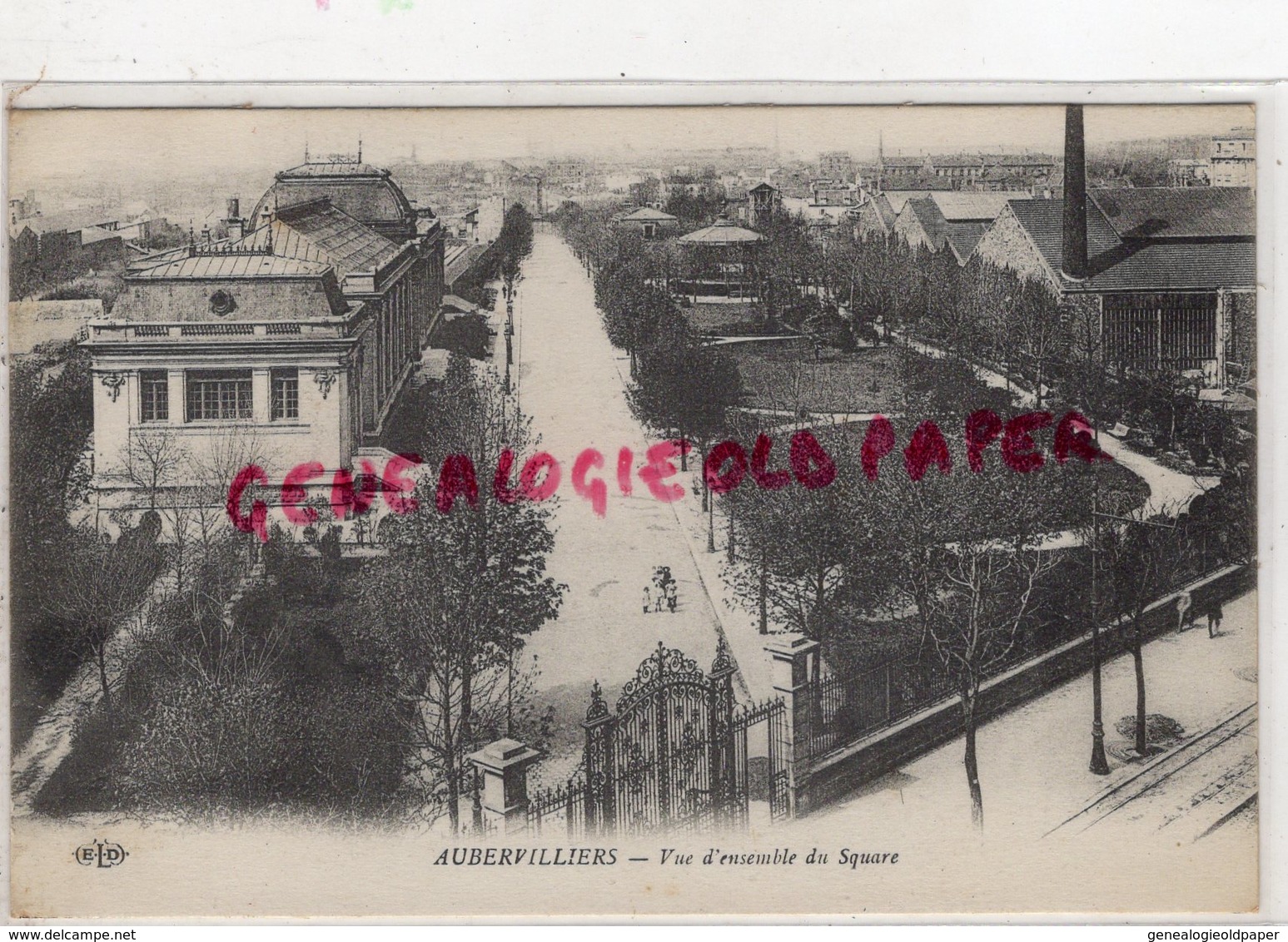 93 - AUBERVILLIERS - VUE D' ENSEMBLE DU SQUARE - Aubervilliers