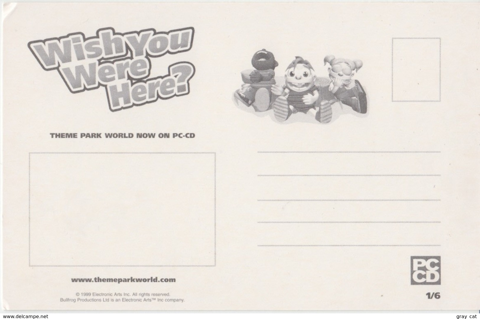 Wish You Were Here ? Theme Park World,  #1/6, Unused Postcard [21367] - Games & Toys