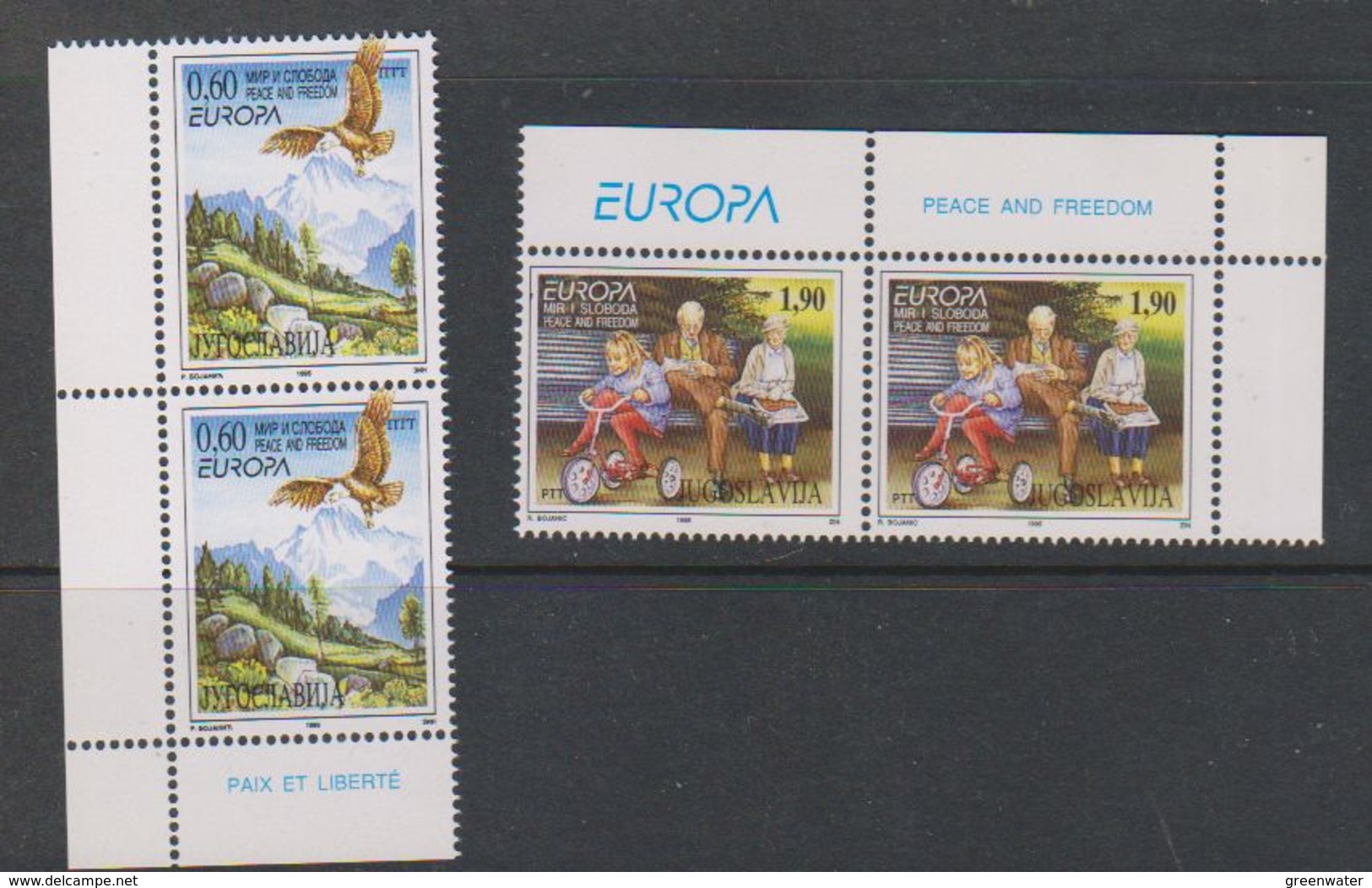 Europa Cept 1995 Yugoslavia 2v (pair)  ** Mnh (39597A) KNOCK OUT PRICE - 1995