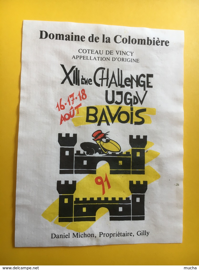 8627 -  XIIIe Challenge UJGDV Bavois 1991 Suisse Domaine De La Colombière Coteau De Vincy - Autres & Non Classés