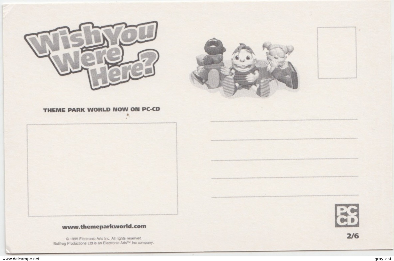 Wish You Were Here ? Theme Park World,  #2/6, Unused Postcard [21370] - Games & Toys