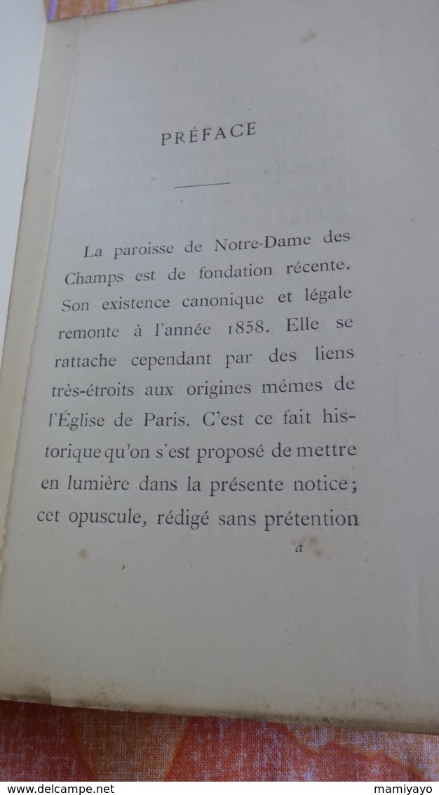 NOTICE HISTORIQUE Sur NOTRE-DAME DES CHAMPS -Église De PARIS -1885- Plan Lutèce & Gravures. - 1801-1900