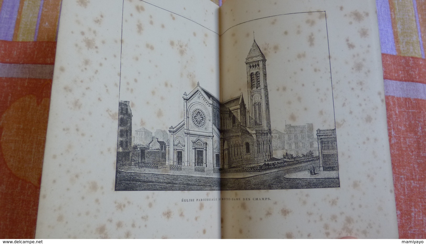 NOTICE HISTORIQUE sur NOTRE-DAME DES CHAMPS -Église de PARIS -1885- plan Lutèce & gravures.