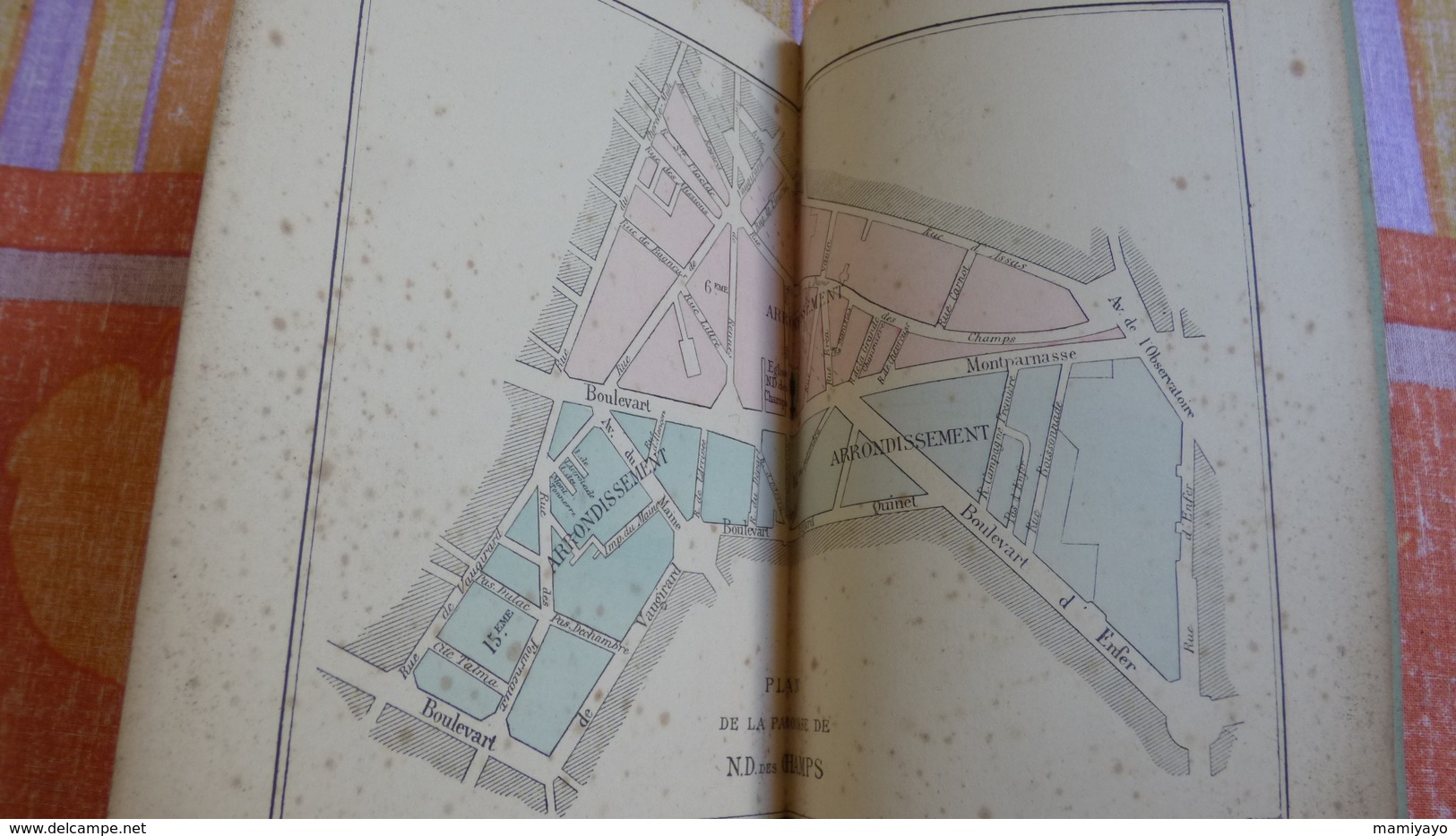 NOTICE HISTORIQUE sur NOTRE-DAME DES CHAMPS -Église de PARIS -1885- plan Lutèce & gravures.