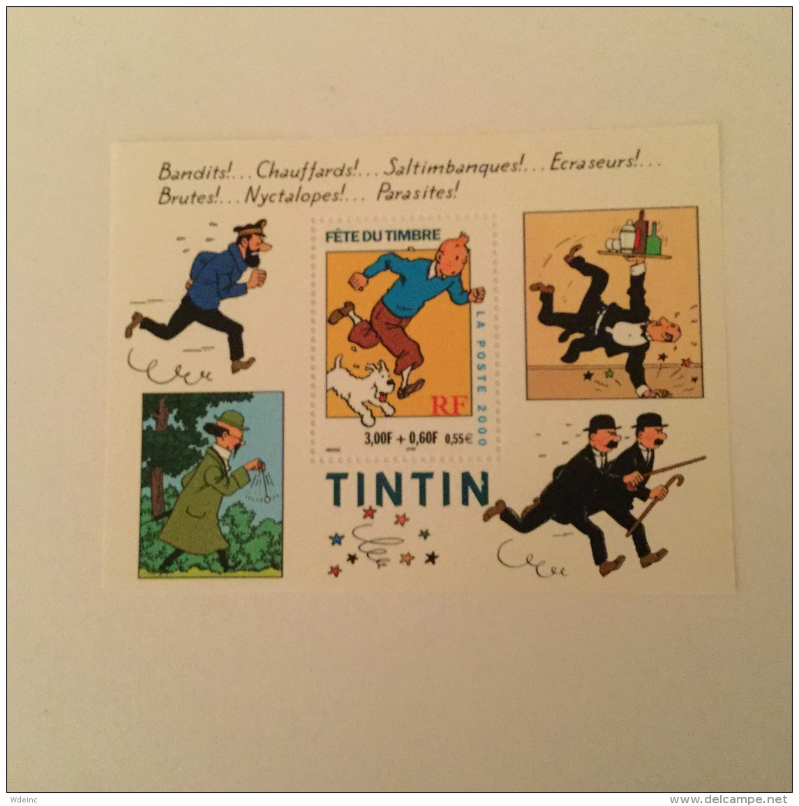 FRANCE 2000 Fete Du Timbre "Tintin" Feuillet  Superbe-MUH Yv28 - Blocs Souvenir