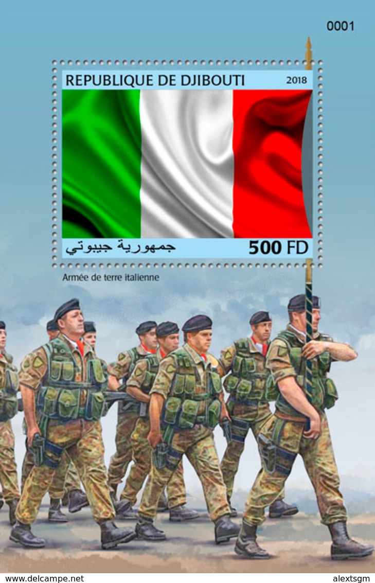 DJIBOUTI 2018 - Italian Army, S/S. Official Issue - Stamps