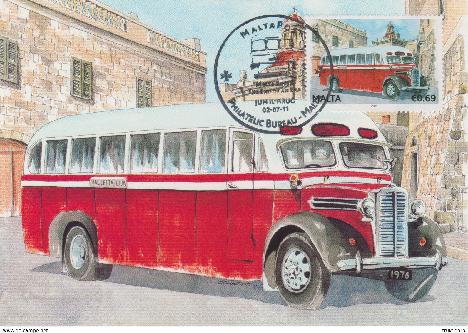 Malta Maximum Card 29 Mi 1678 Buses - The End Of An Era - Commer Q4, Lija - Malta