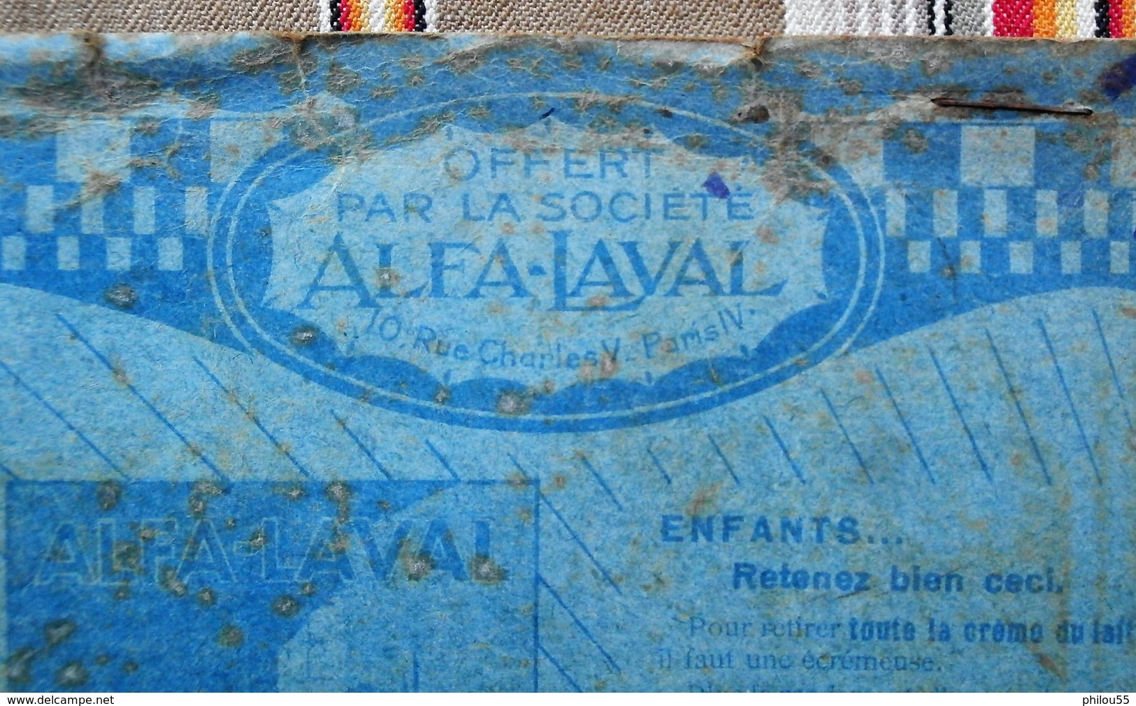 Ancien Protege Cahier D'Ecole PUBLICITAIRE ALFA LAVAL, Etat - Farm