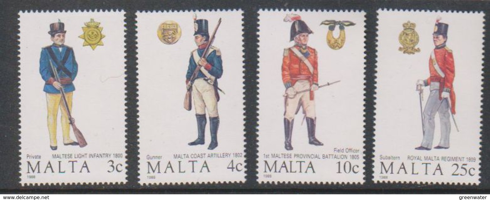 Malta 1988 Military Uniforms 4v ** Mnh (39600) - Malta