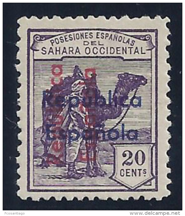 ESPAÑA/SAHARA 1935 - Edifil #39D - MLH * - Variedad: Sobrecarga Doble - Sahara Español