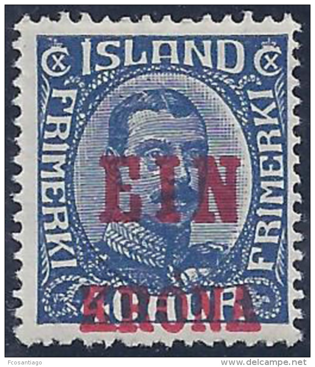 ISLANDIA 1926 - Yvert#120 - MLH * - Neufs