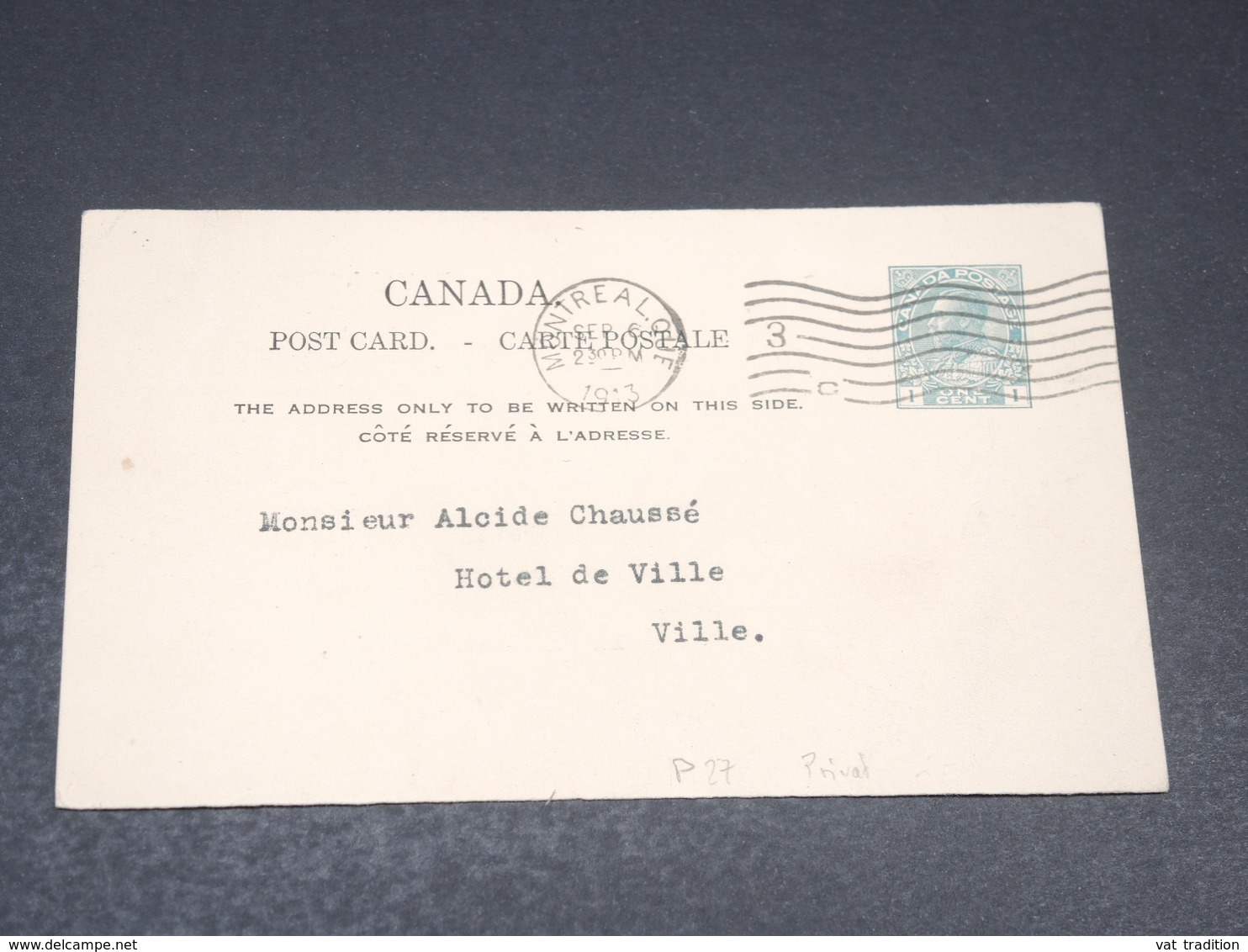 CANADA - Entier Postal Commerciale De Montréal En 1913 - L 19813 - 1903-1954 De Koningen