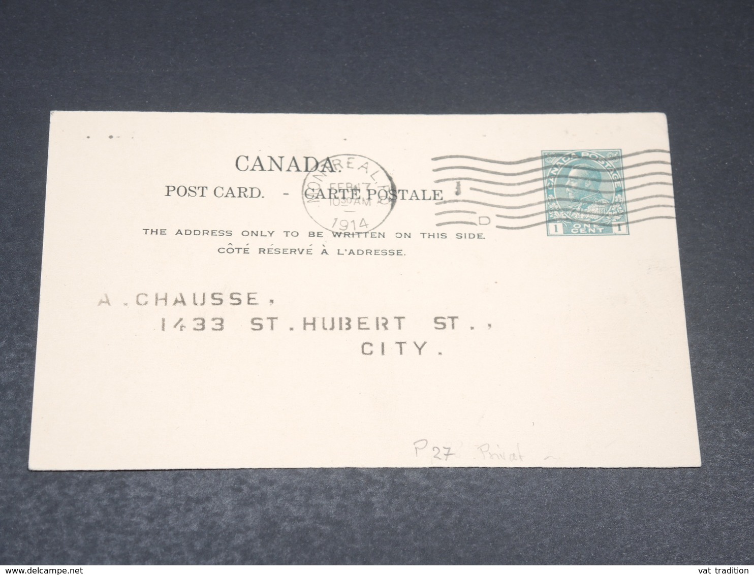 CANADA - Entier Postal Commerciale De Montréal En 1914 - L 19816 - 1903-1954 Reyes