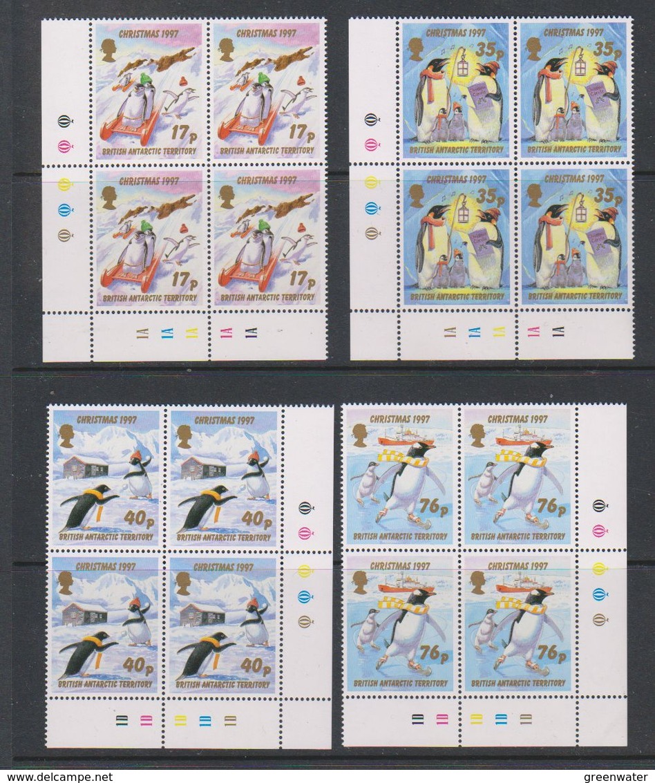 British Antarctic Territory (BAT) 1997 Christmas 4v Bl Of 4 (corners) ** Mnh (39603) - Ongebruikt