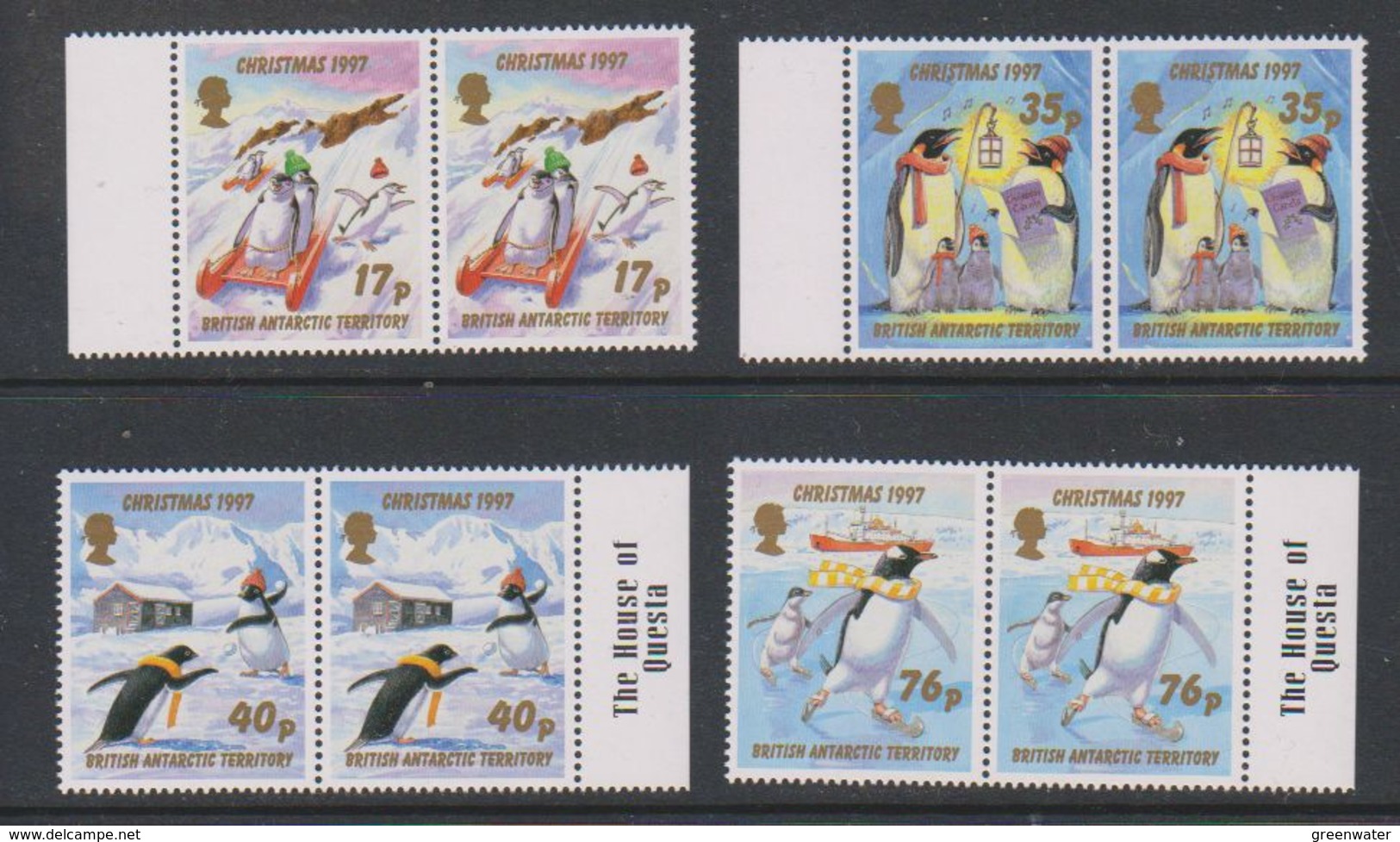 British Antarctic Territory (BAT) 1997 Christmas 4v Pair ** Mnh (39603B) - Ongebruikt