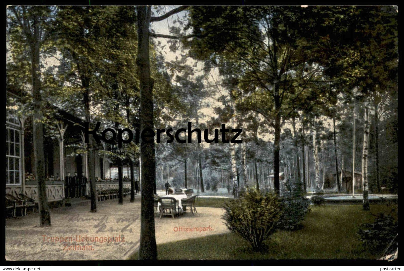 ALTE POSTKARTE TRUPPENÜBUNGSPLATZ ZEITHAIN OFFIZIERSPARK Truppen-Übungsplatz Sachsen Ansichtskarte AK Cpa Postcard - Zeithain