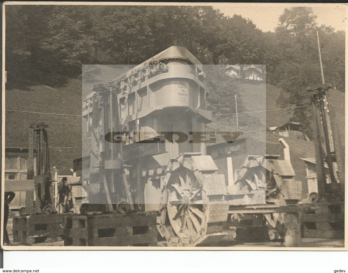 Suisse Bern, Engehalde, Transfert D'un Transformateur Brown Boveri Du Train Au Camion (615) Format 10x17 - Lieux