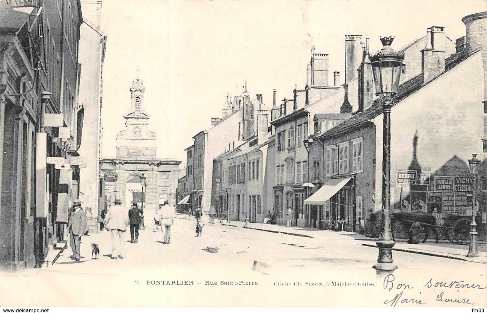 Pontarlier Simon 7 Avec Légende Rue St Pierre - Pontarlier