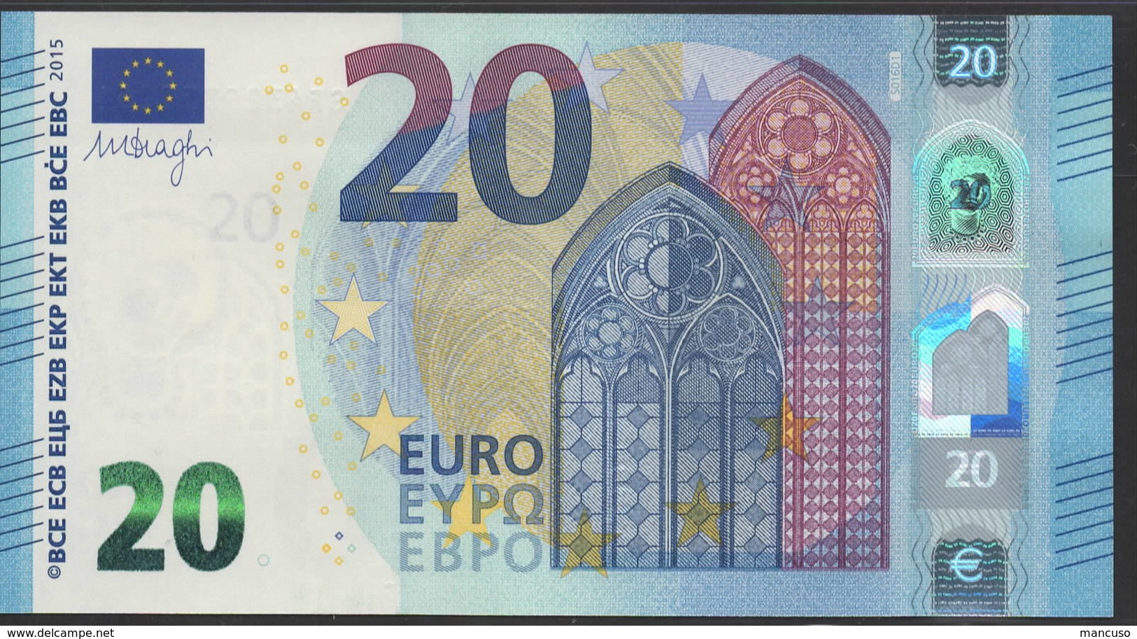 EURO 20  ITALIA SF S016  "32"  DRAGHI  UNC - 20 Euro