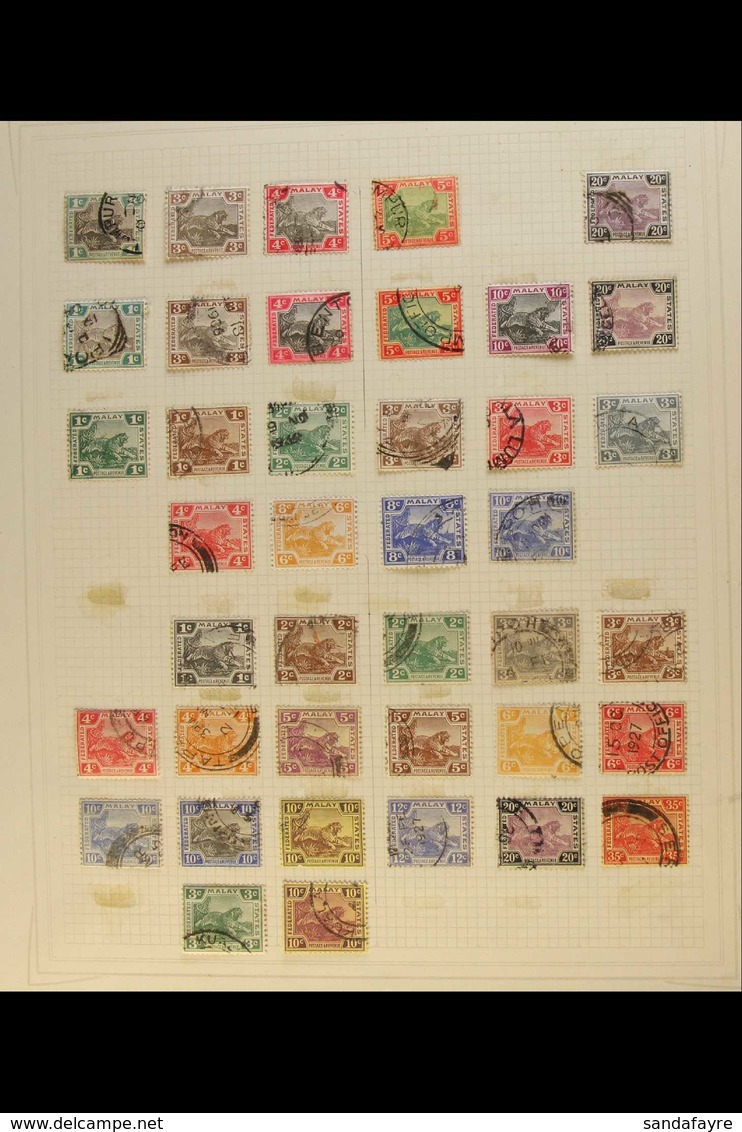 BRITISH ASIA 1850's To 1970's All Different Mint And Used Collection On Old Album Pages, Includes Sections Of Burma KGV  - Otros & Sin Clasificación