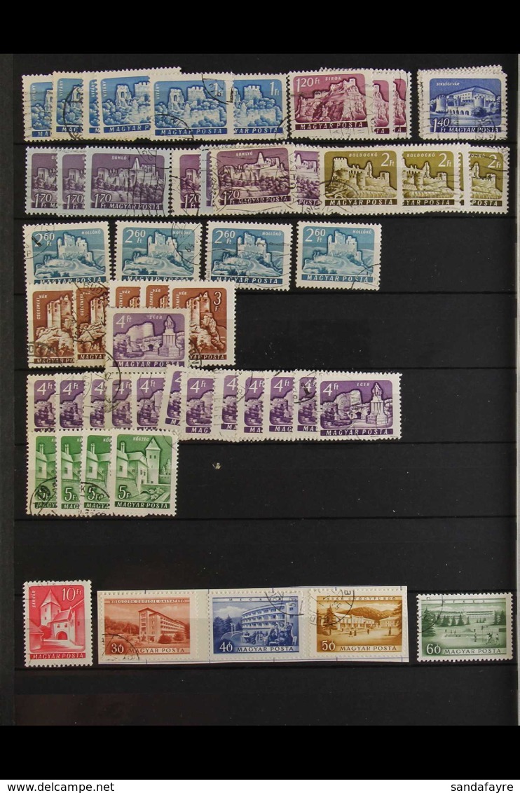HUNGARY & POLAND IN 6 BIG STOCK BOOKS IN A CARTON. A Large Accumulation Of Used Stamps With Many Sets And Some 'back Of  - Other & Unclassified