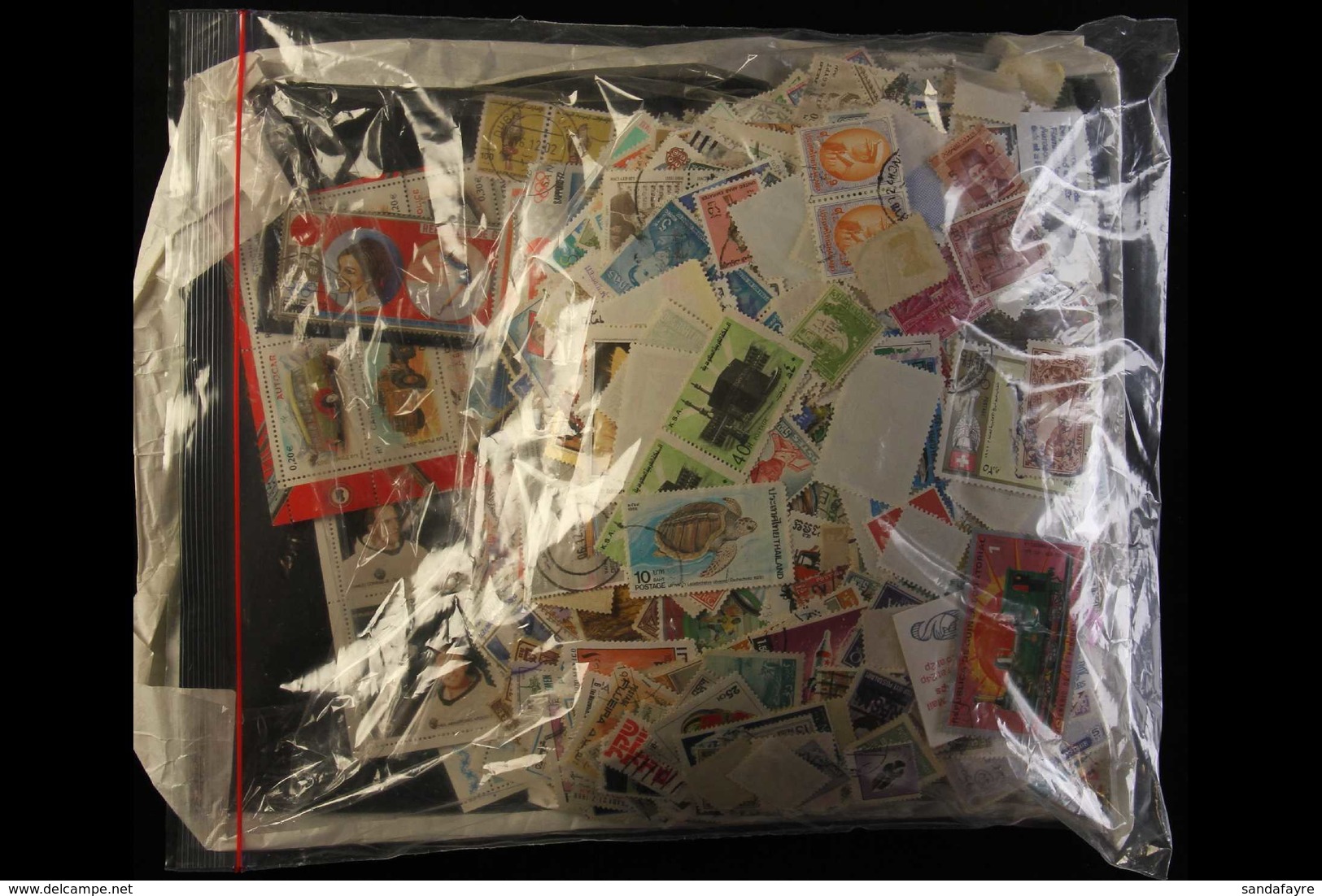 EXOTIC PICTORIAL STAMPS, UNSORTED. Loose Used Stamps, Chiefly Pictorial Stamps From A Wide Range Of Places Such As (as T - Other & Unclassified