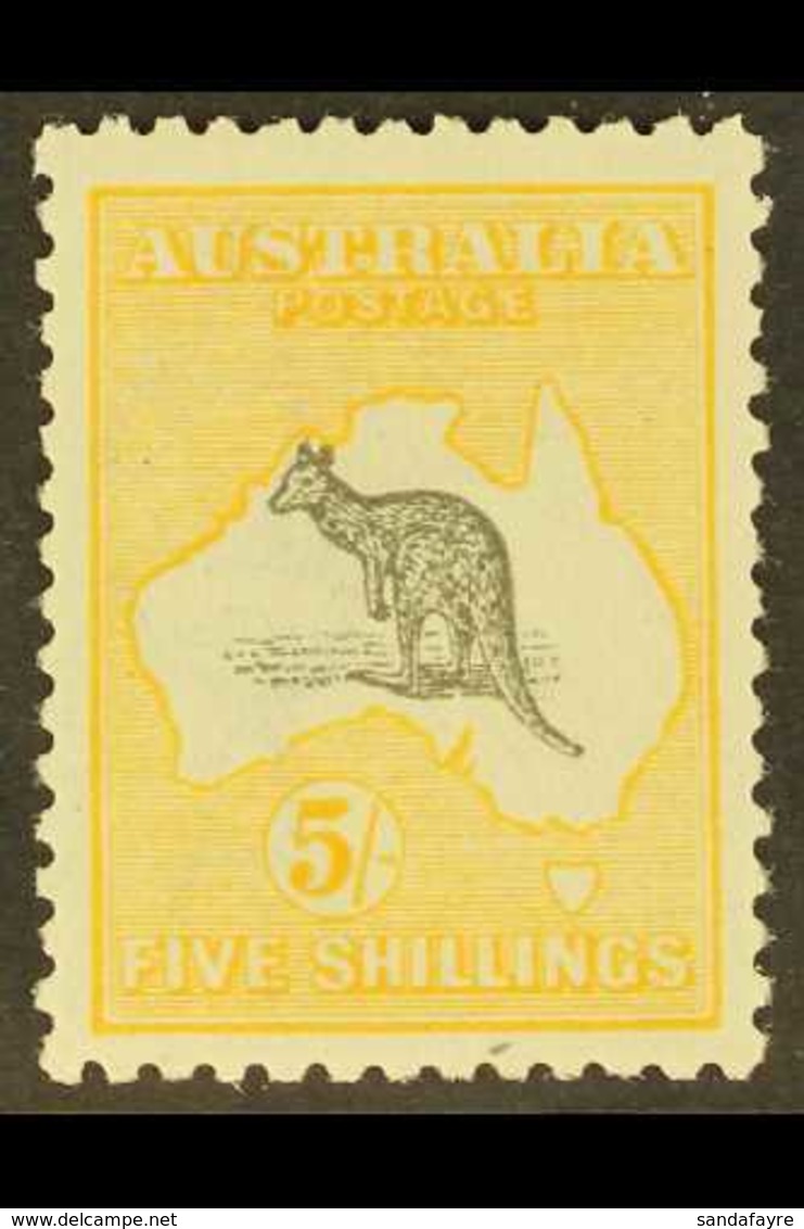 1915-27 5s Grey And Yellow, SG 42 (BW 44A), Very Lightly Hinged Mint. For More Images, Please Visit Http://www.sandafayr - Andere & Zonder Classificatie