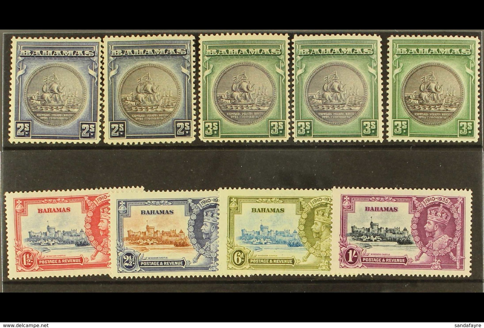 1931-35 MINT SELECTION.  Mint Seal 2s Shades X2 & 3s Shade X3 Plus 1935 Jubilee Set. Useful KGV Range (9 Stamps) For Mor - Andere & Zonder Classificatie