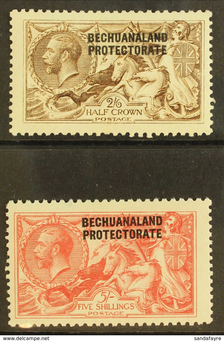 1914-15 2s 6d Deep Sepia And 5s Rose Carmine Waterlow Seahorses, SG 83/4, Very Fine Mint. (2 Stamps) For More Images, Pl - Andere & Zonder Classificatie