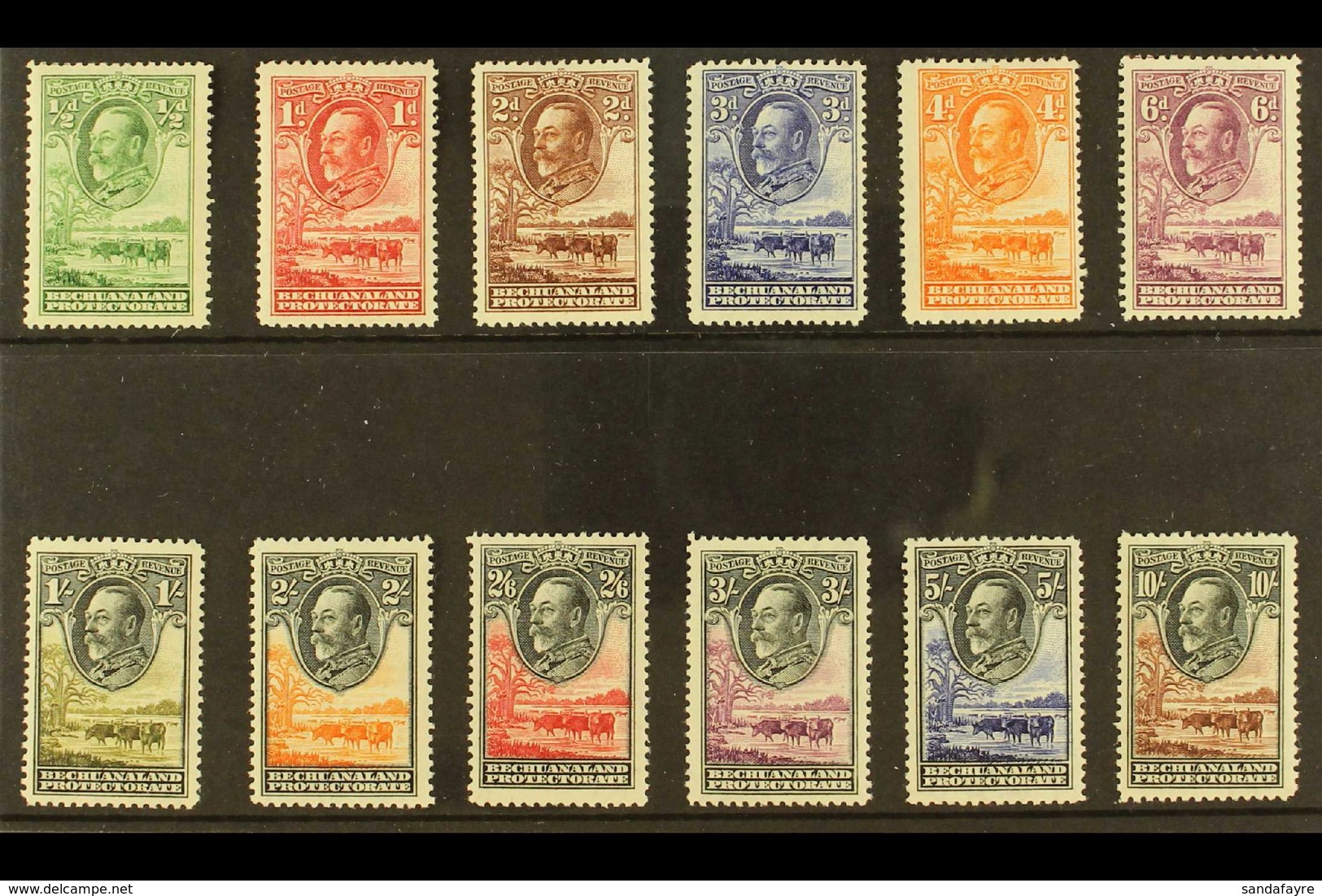 1932 Tree And Cattle Set Complete, SG 99/110, Very Fine Mint (12 Stamps) For More Images, Please Visit Http://www.sandaf - Altri & Non Classificati