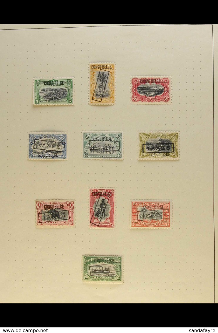 CONGO POSTAGE DUES COLLECTION Of Mint Stamps Includes The 1909 Overprinted Set Complete (5c, 40c, 50c & 5f Without Gum)  - Andere & Zonder Classificatie
