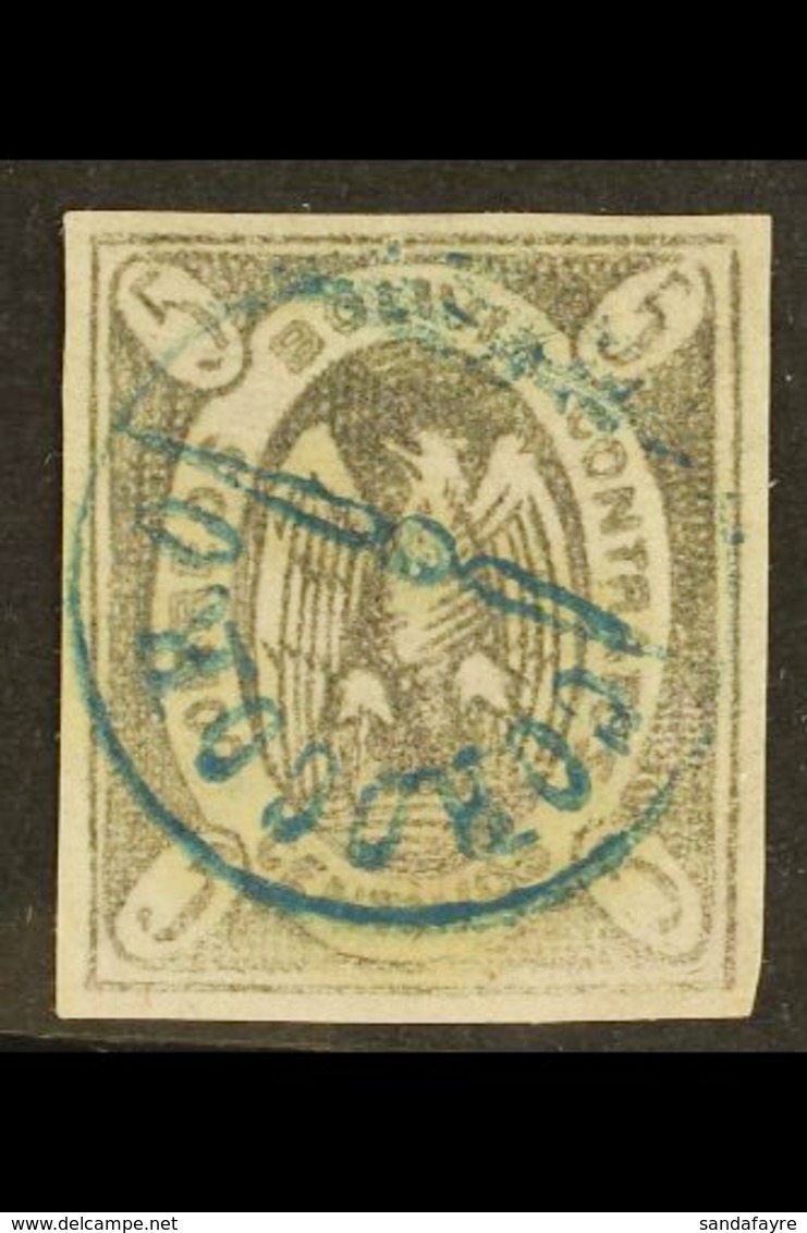 1867-68 5c Violet Condor (Scott 3, SG 10b), Fine Used With Nice Circular "Corocoro" Postmark In Blue, Four Large Margins - Bolivië