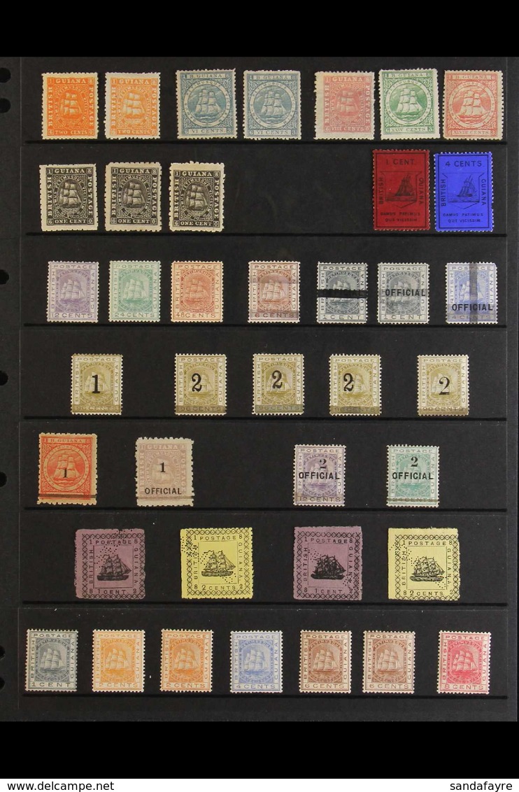 1863-1935 VALUABLE OLD TIME MINT COLLECTION. A Most Attractive, Old Time Collection Presented On Protective Stock Pages  - Guyana Britannica (...-1966)