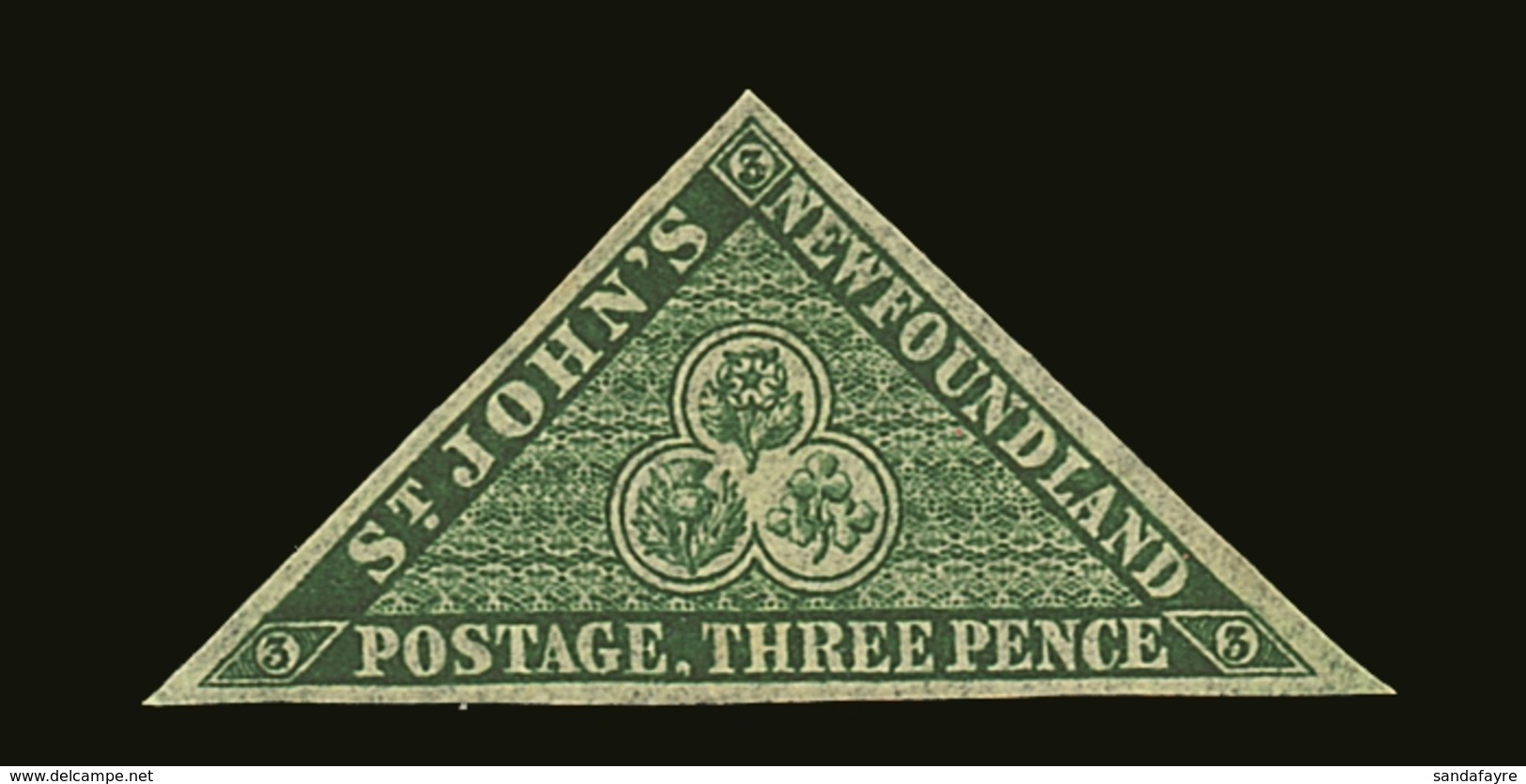 1857 3d Yellowish Green On Thick Paper, SG 3, Very Fine Mint Part Og, With Large Margins All Round. Cat £1800. For More  - Andere & Zonder Classificatie