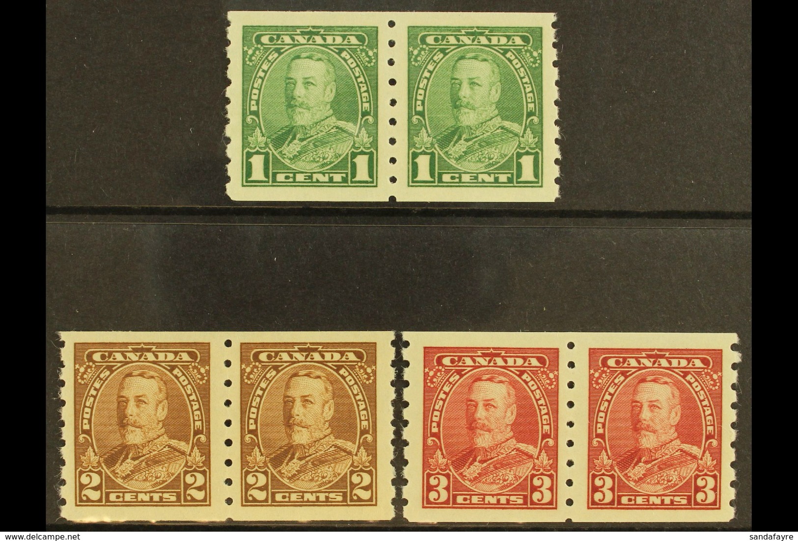 1935 Coil Stamps Imperf X Perf 8 Complete Set, SG 352/54, Fine Never Hinged Mint Horiz PAIRS, Very Fresh. 93 Pairs = 6 S - Altri & Non Classificati