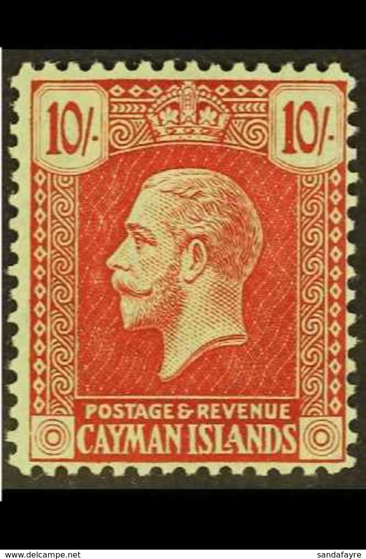 1921-26 10s Carmine/green, SG 67, Fine Mint For More Images, Please Visit Http://www.sandafayre.com/itemdetails.aspx?s=6 - Cayman (Isole)