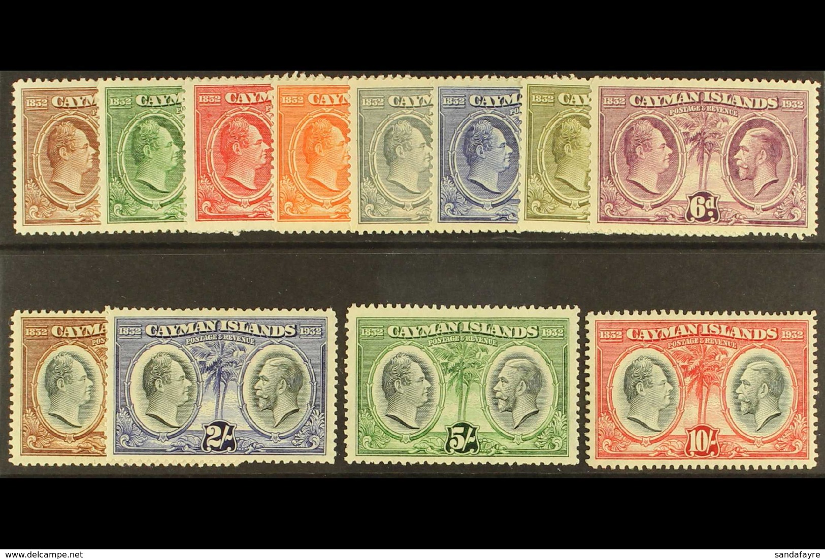 1932 Centenary Set Complete, SG 84/95, Mint Lightly Hinged. Fresh & Lovely (12 Stamps) For More Images, Please Visit Htt - Cayman (Isole)