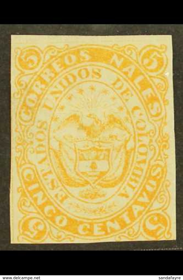 1868 5c Orange, Scott 53, Fine Mint With Close Margins, Exp Senf For More Images, Please Visit Http://www.sandafayre.com - Colombia