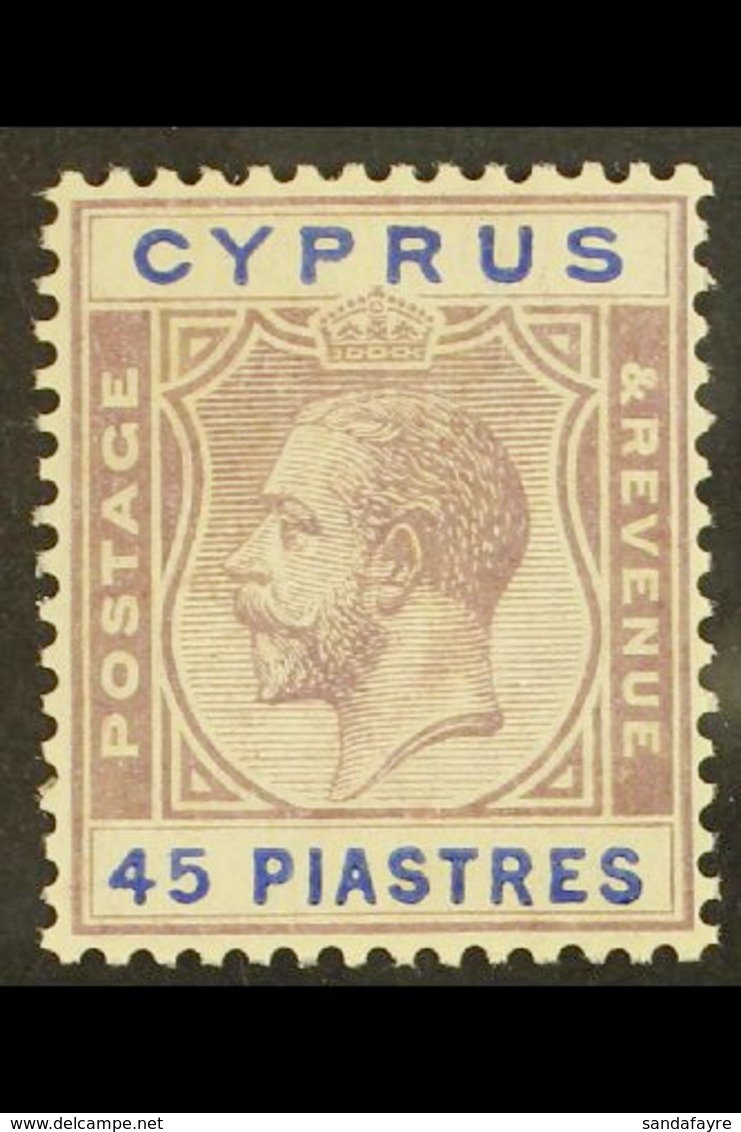 1924-28 45pi Purple & Blue, SG 116, Very Fine Lightly Hinged Mint For More Images, Please Visit Http://www.sandafayre.co - Andere & Zonder Classificatie