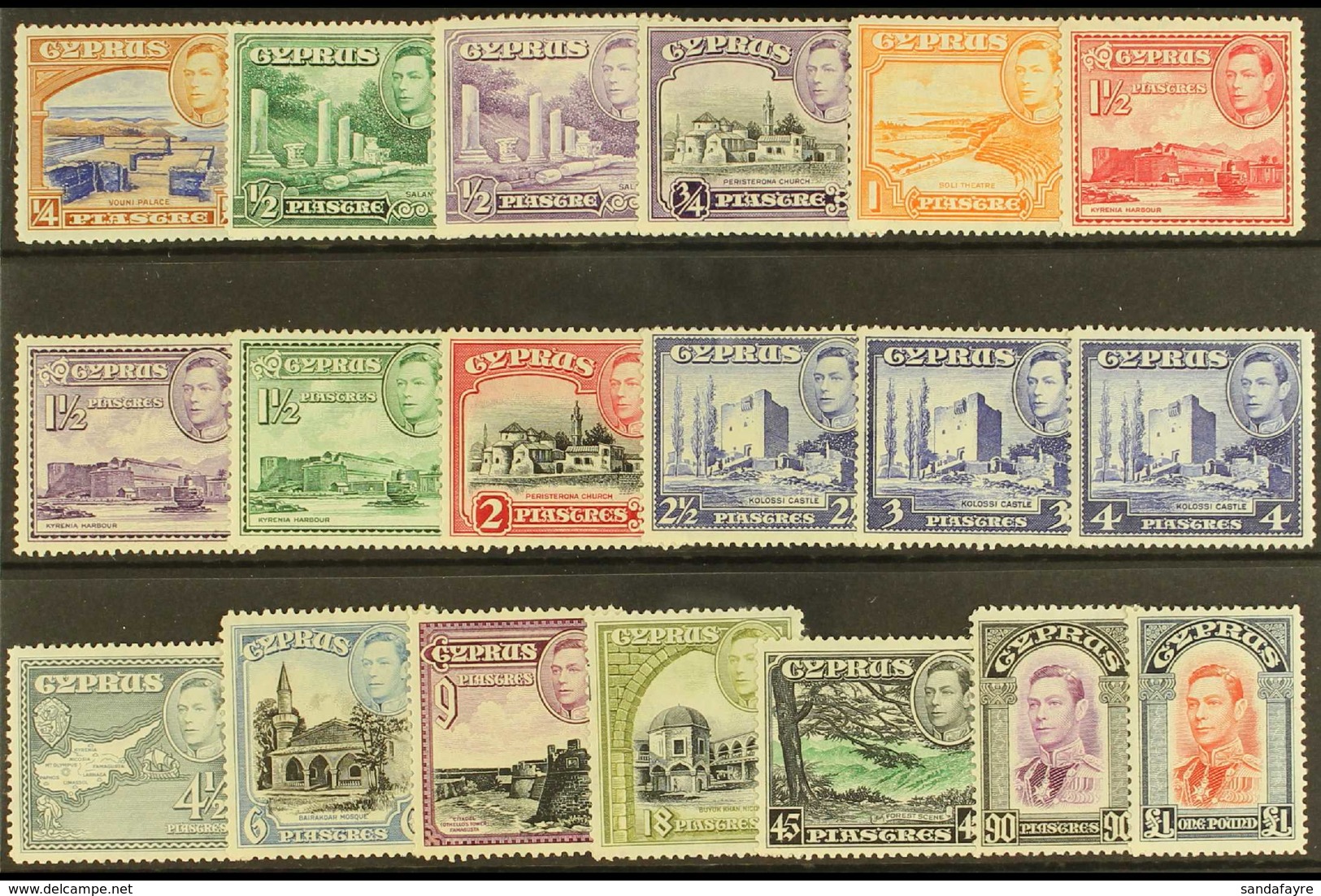 1938-51 Pictorial Definitive Set, SG 151/63, Fine Mint (19 Stamps) For More Images, Please Visit Http://www.sandafayre.c - Andere & Zonder Classificatie