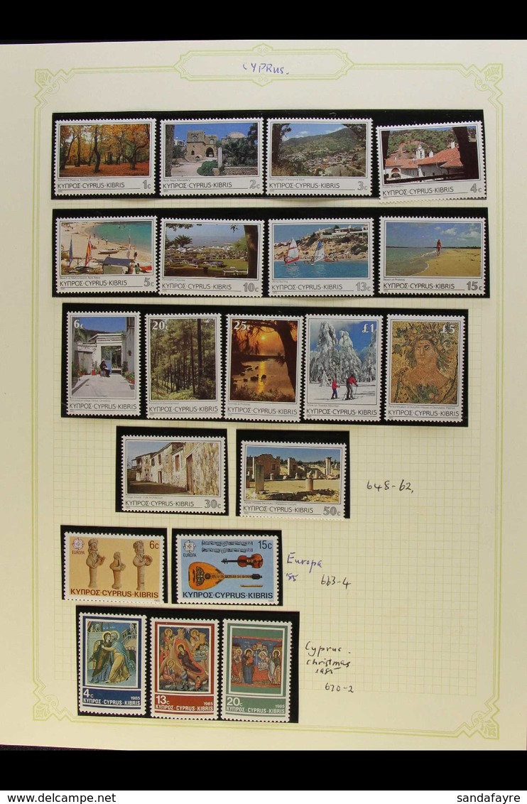 1983-1998 VIRTUALLY COMPLETE SUPERB NEVER HINGED MINT COLLECTION In Hingeless Mounts On Leaves, All Different, COMPLETE  - Andere & Zonder Classificatie