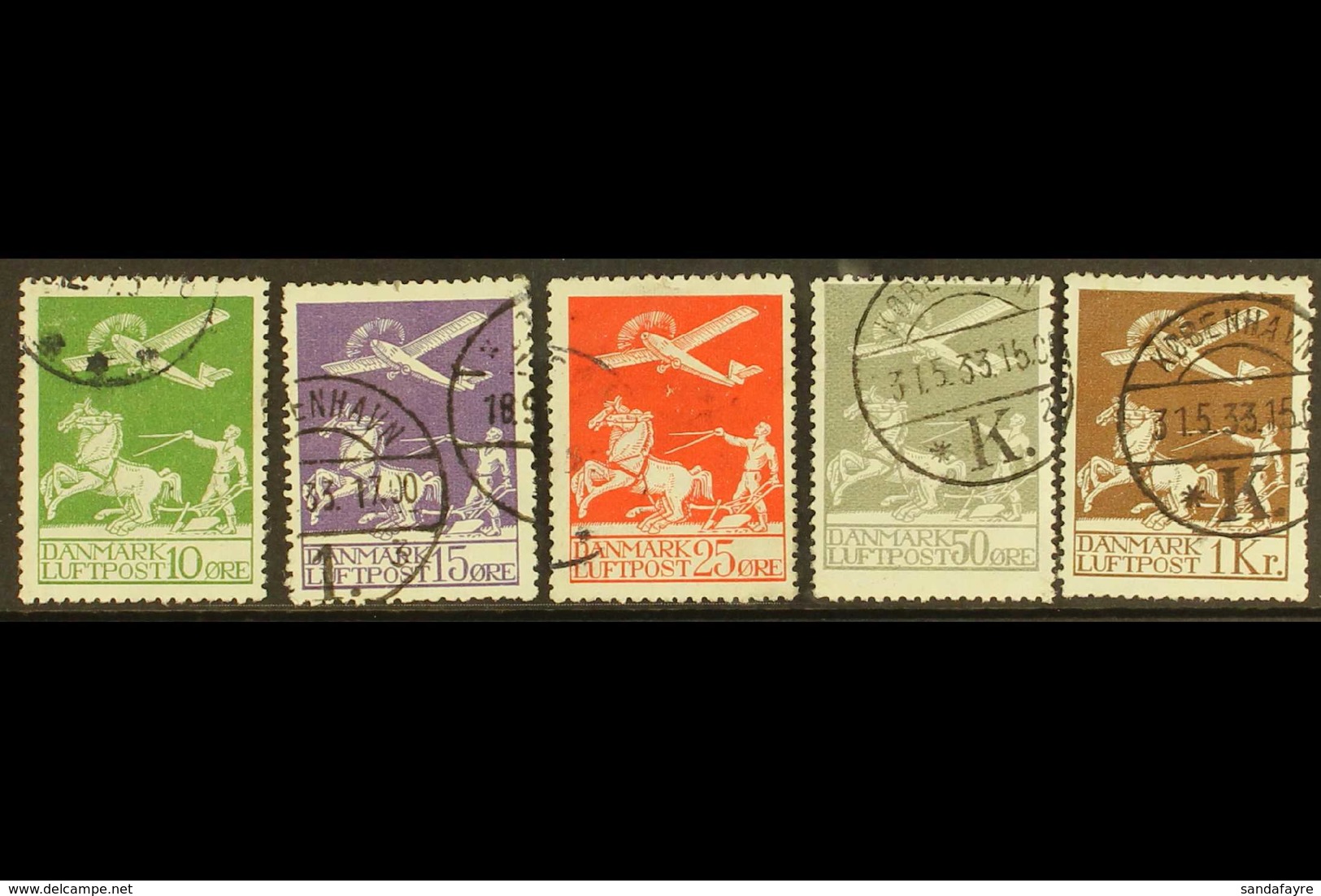 1925-29 AIR POST Set, SG 224/28, Facit 213/17, Mi 143/45 & 180/81, Good Used (5 Stamps) For More Images, Please Visit Ht - Sonstige & Ohne Zuordnung