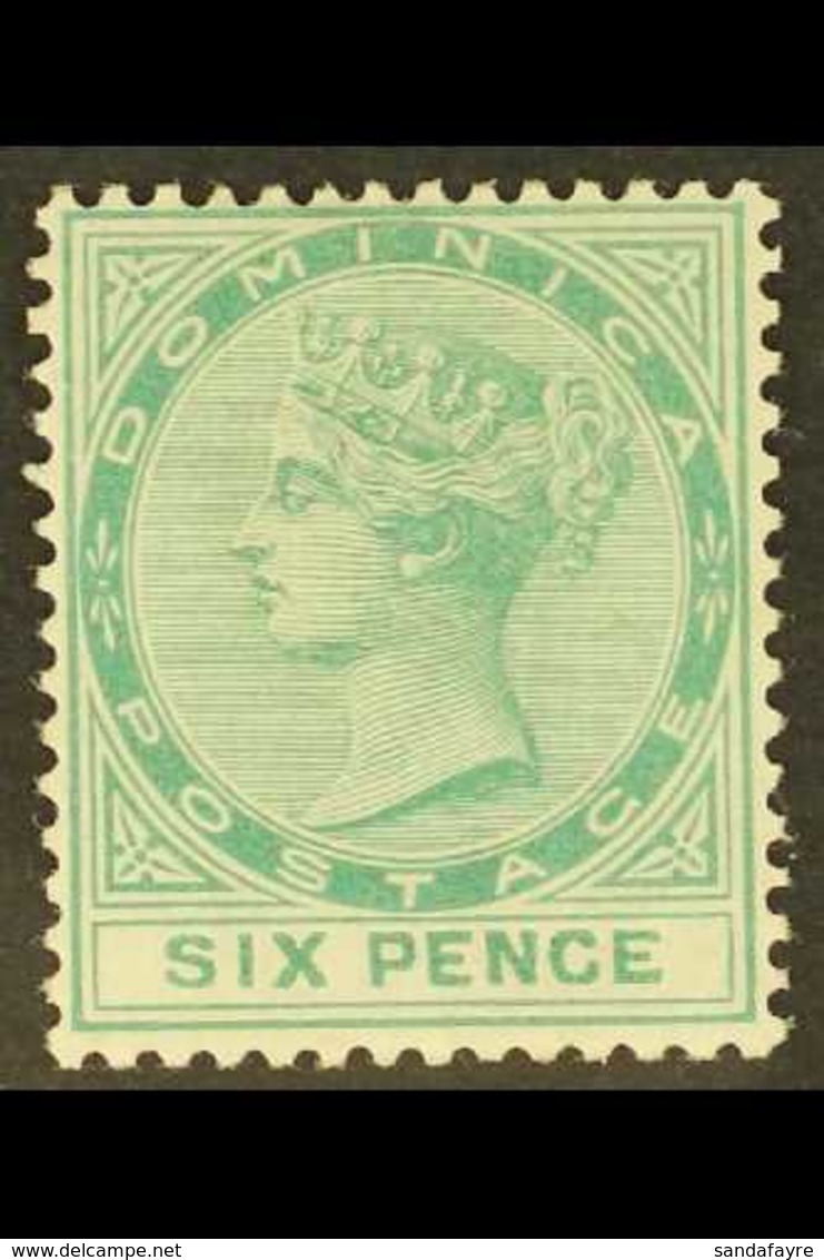 1877-79 6d Green, CC Wmk, SG 8, Very Fine Mint For More Images, Please Visit Http://www.sandafayre.com/itemdetails.aspx? - Dominica (...-1978)