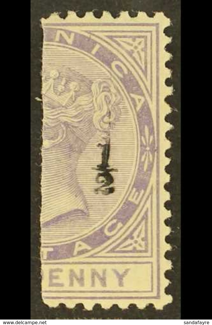 1882-83 ½ In Black On Half 1d, SG 10, Fine Mint For More Images, Please Visit Http://www.sandafayre.com/itemdetails.aspx - Dominica (...-1978)