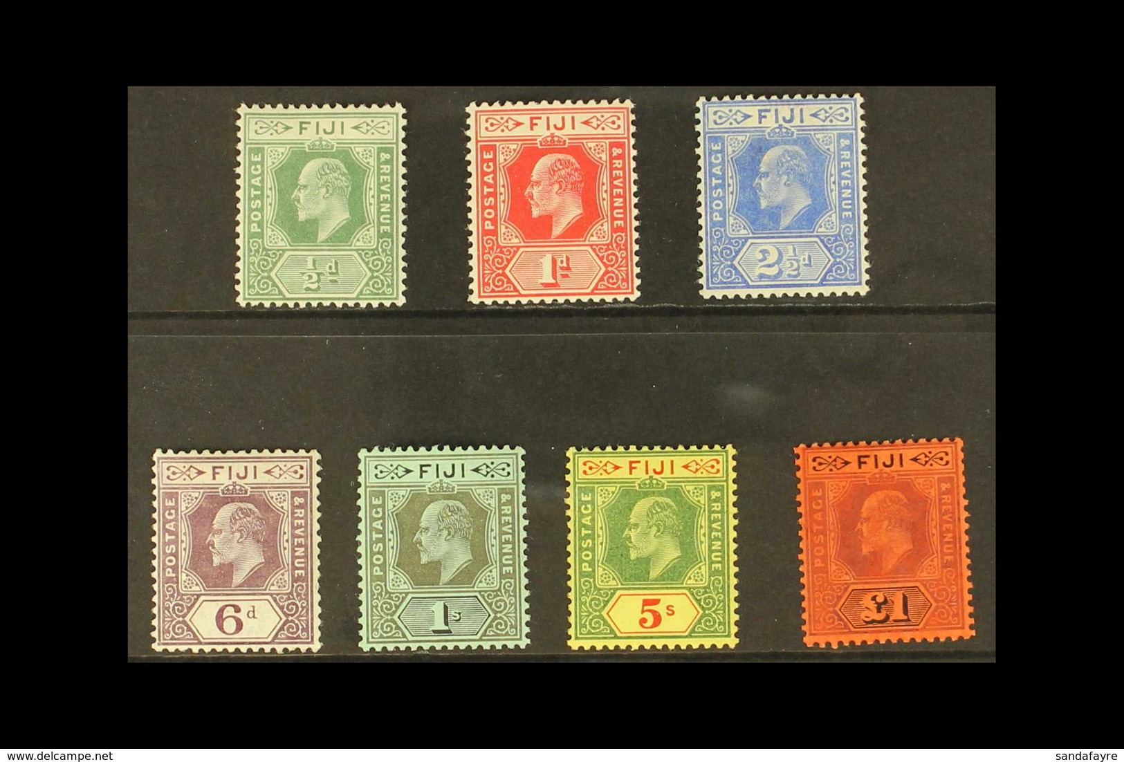 1906-12 Definitive Complete Set, MCA Wmk, SG 118/24, Very Fine Mint (7 Stamps) For More Images, Please Visit Http://www. - Fiji (...-1970)