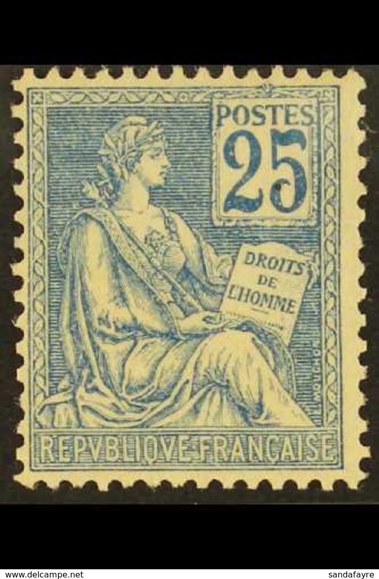 1900-01 25c Blue Mouchon Type I (Yvert 115, SG 298), Never Hinged Mint, Fresh. For More Images, Please Visit Http://www. - Andere & Zonder Classificatie