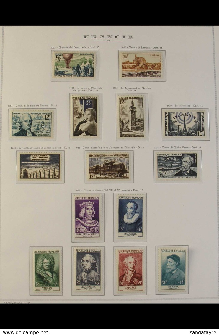 1955-59 An Attractive Collection, Virtually All Never Hinged Mint , Presented On Hingeless Pages With No Spaces Left To  - Andere & Zonder Classificatie