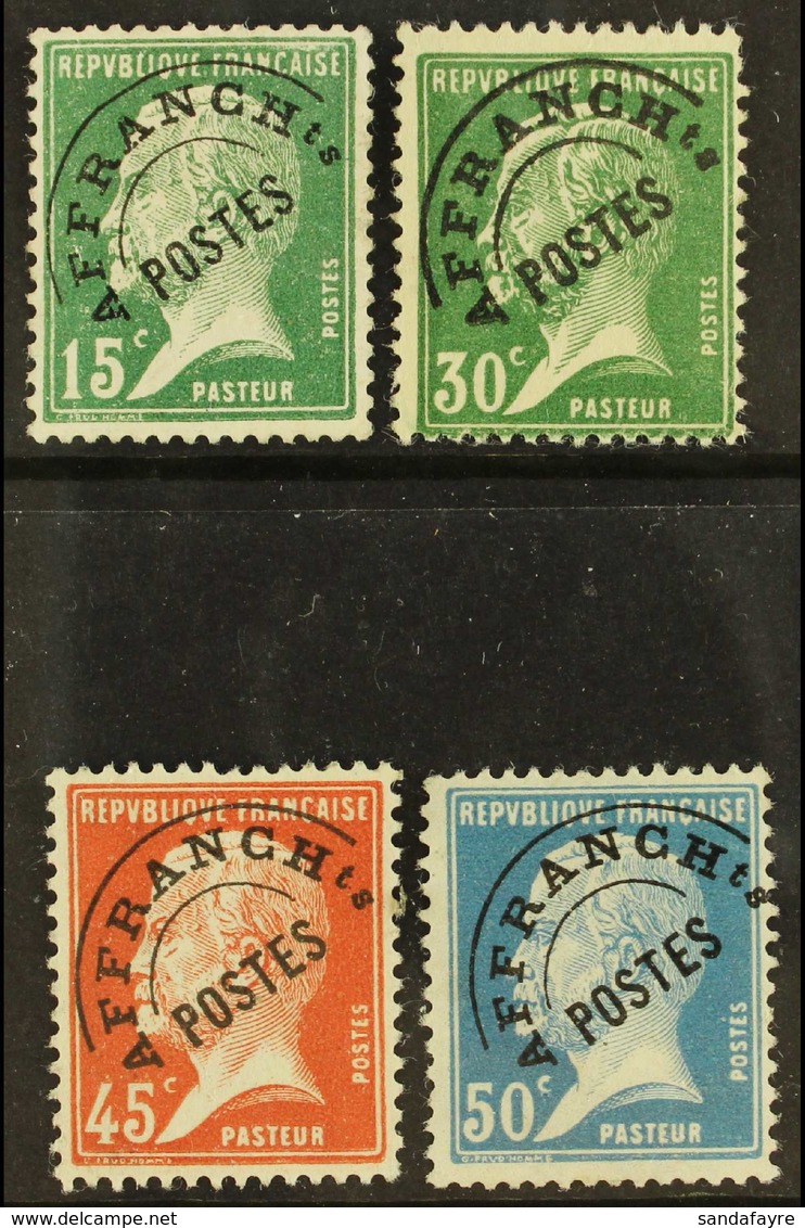 PRECANCELS (PREOBLITERES) 1922-47 Pasteur Set, Yvert 65/68, Never Hinged Mint (4 Stamps) For More Images, Please Visit H - Andere & Zonder Classificatie